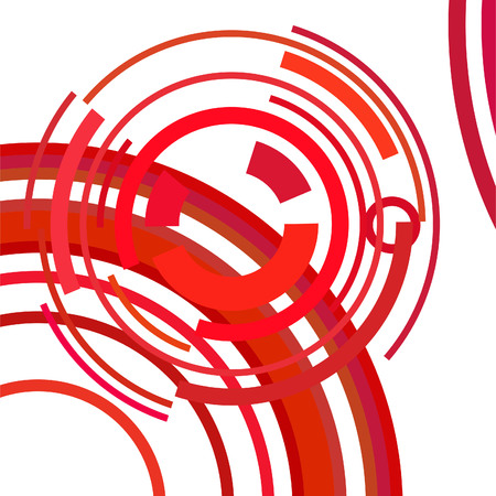 Abstract colored circles, lines, on white background, vector, businessのイラスト素材