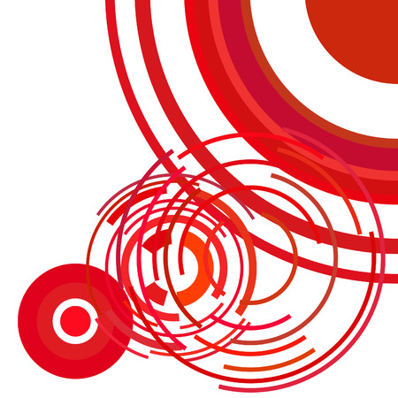 Abstract colored circles, lines, on white background, vector, businessのイラスト素材