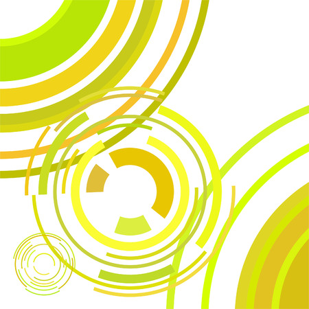Abstract colored circles, lines, on white background, vector, businessのイラスト素材