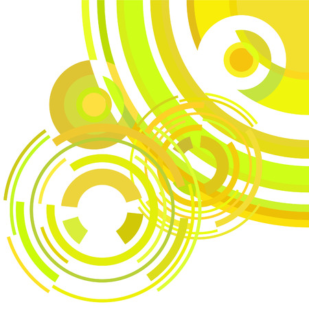 Abstract colored circles, lines, on white background, vector, businessのイラスト素材