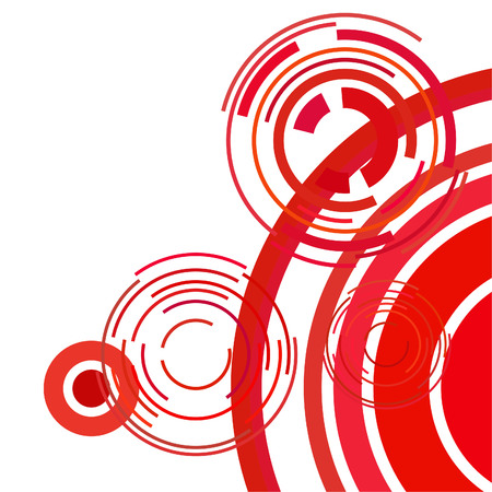 Abstract colored circles, lines, on white background, vector, businessのイラスト素材