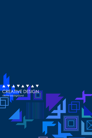 Vector of modern abstract geometric background, brochure cover designのイラスト素材