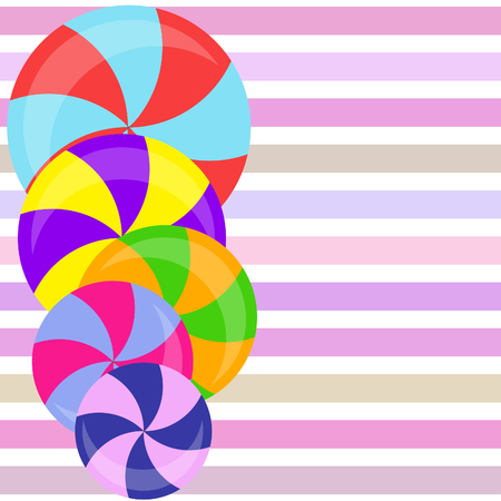 candy, sweet, hard candy, lollipop, abstract, vector illustration.のイラスト素材