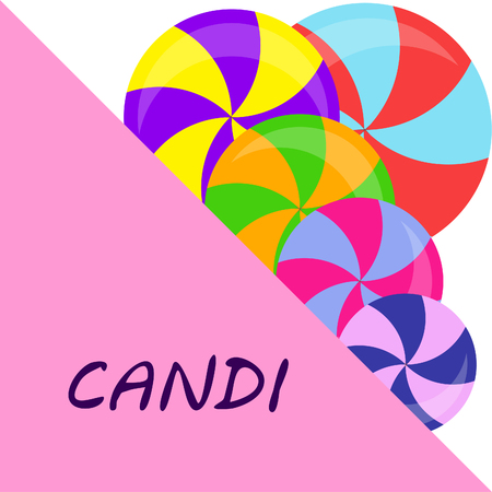 candy, sweet, hard candy, lollipop, abstract, vector illustration.のイラスト素材