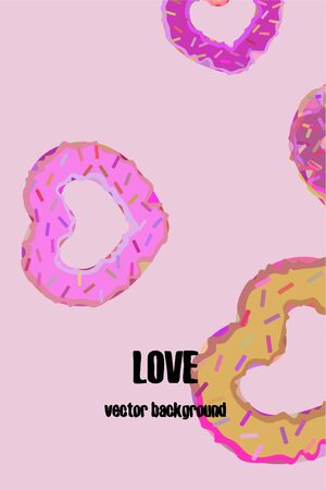 Illustration of love and valentine, digital style, vector background.のイラスト素材