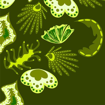 Creative universal artistic floral background. Trendy Graphic Design for banner, poster, cover.のイラスト素材