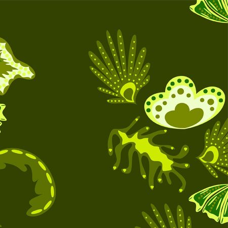 Creative universal artistic floral background. Trendy Graphic Design for banner, poster, cover.のイラスト素材