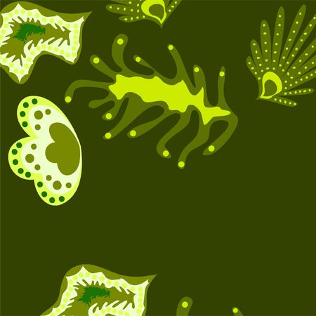 Creative universal artistic floral background. Trendy Graphic Design for banner, poster, cover.のイラスト素材