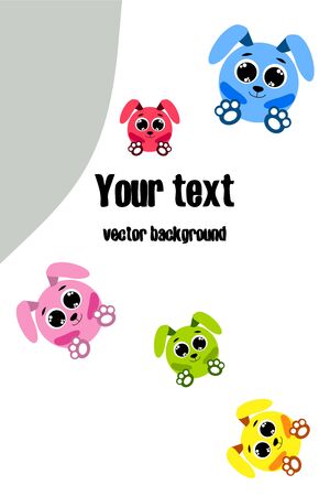 Cute rabbit vector. Easter Bunny. Can be used for kids shirt design., children cartoon character, vector background.のイラスト素材
