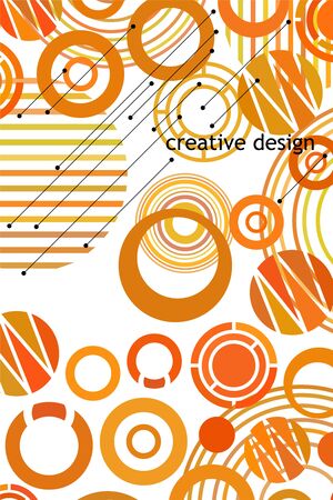 Circle abstract backgrounds. Colorful circles modern abstract composition. Geometric background.のイラスト素材