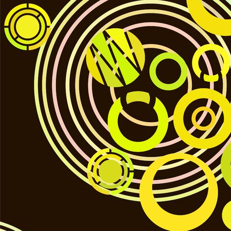 Circle abstract backgrounds. Colorful circles modern abstract composition. Geometric background.のイラスト素材