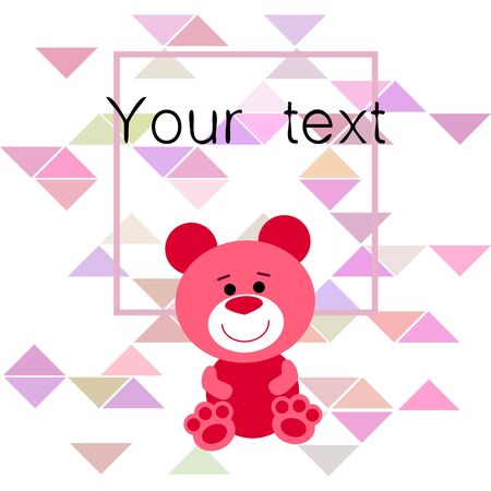 Color vector bear, baby picture, cartoon character, vector background.のイラスト素材