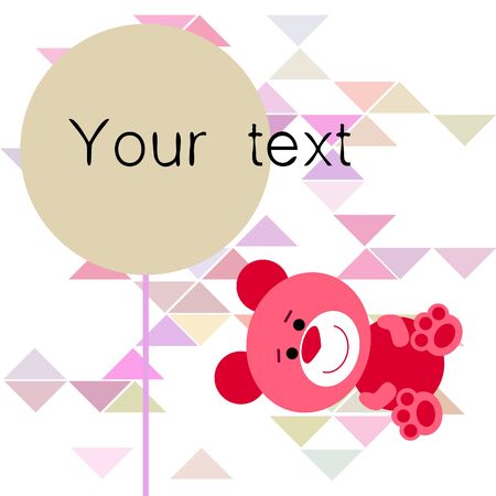 Color vector bear, baby picture, cartoon character, vector background.のイラスト素材