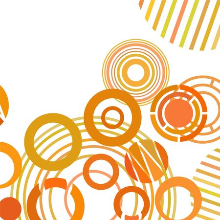 Circle abstract backgrounds. Colorful circles modern abstract composition. Geometric background.のイラスト素材