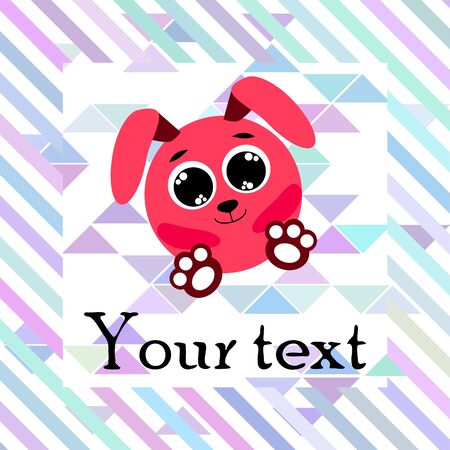 Cute rabbit vector. Easter Bunny. Can be used for kids shirt design., children cartoon character, vector background.のイラスト素材