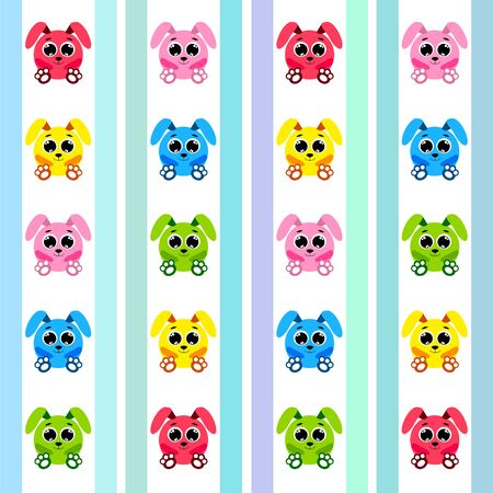 Cute rabbit. Easter Bunny. Can be used for kids shirt design, children cartoon character background.のイラスト素材