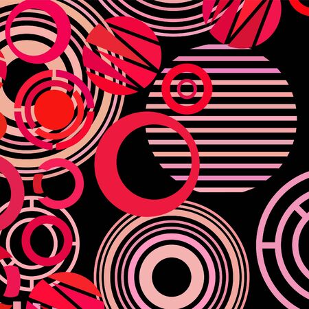 Colorful circles modern abstract composition. Circle abstract backgrounds. Geometric background.のイラスト素材