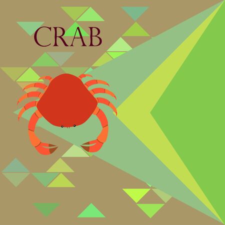 Crabs. Seafood. Vector illustration of a sea animal.のイラスト素材