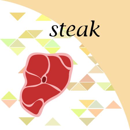Steak. The concept of fresh meat. Vector background.のイラスト素材