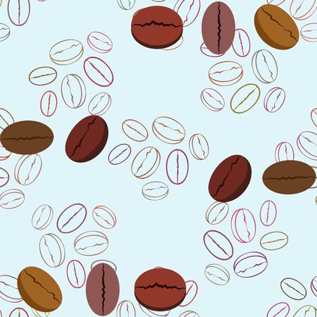 Coffee grains. Drinks menu for restaurantのイラスト素材