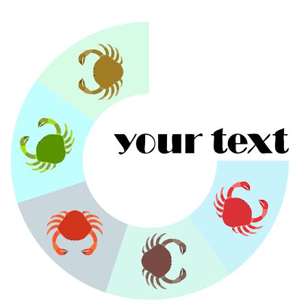 Crabs. Seafood. Vector illustration of a sea animal.のイラスト素材