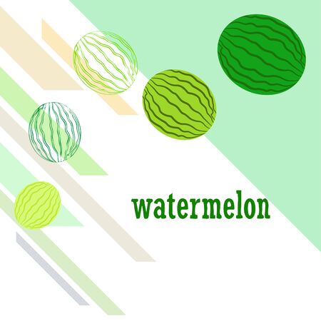 Watermelon. Banner juicy ripe watermelon slices. Summer time.のイラスト素材