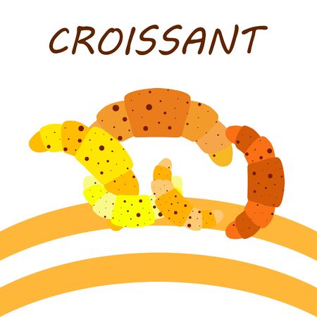 croissant icon. flat illustration of croissant - vector icon. croissant sign symbolのイラスト素材