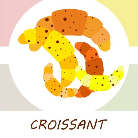 croissant icon. flat illustration of croissant - vector icon. croissant sign symbolのイラスト素材