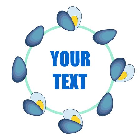 Mussels fresh seafood.のイラスト素材