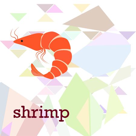 Shrimp fresh seafood.のイラスト素材