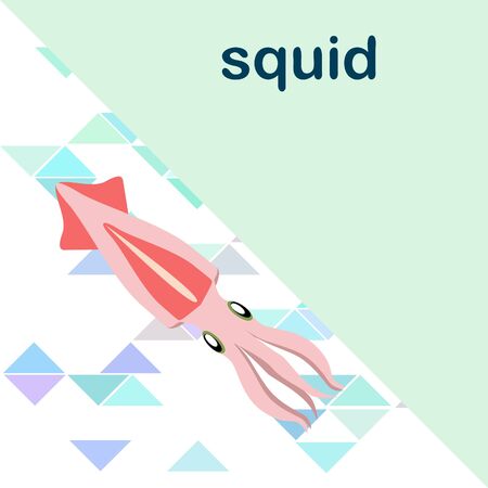 Squid fresh seafood.のイラスト素材