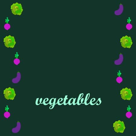 Organic vegetable food posterのイラスト素材