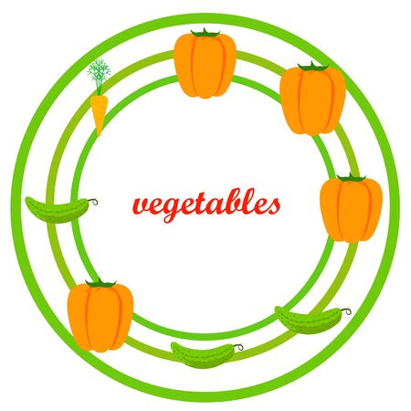 Organic vegetable food poster.のイラスト素材