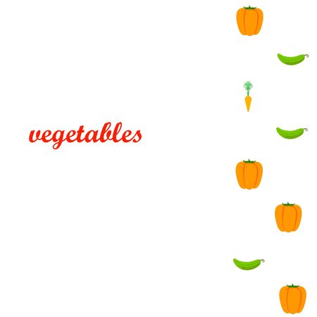 Organic vegetable food poster.のイラスト素材