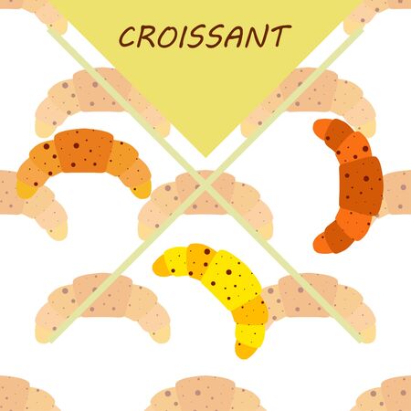 Croissant on whiteのイラスト素材