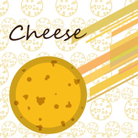 Cheese vector, appetizing cheese background, dairy product.のイラスト素材