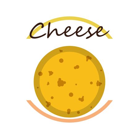 Cheese vector, appetizing cheese background, dairy product.のイラスト素材