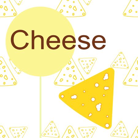 Cheese vector, appetizing cheese background, dairy product.のイラスト素材