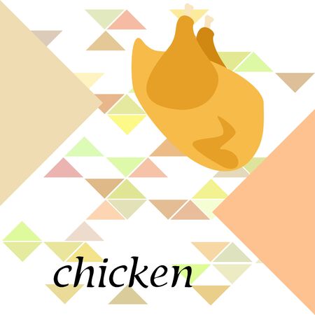 Chicken meat, cartoon, vector illustration, food background.のイラスト素材