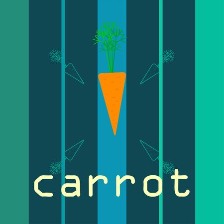 Carrot. Organic food poster. Farmer market design. Vector background.のイラスト素材