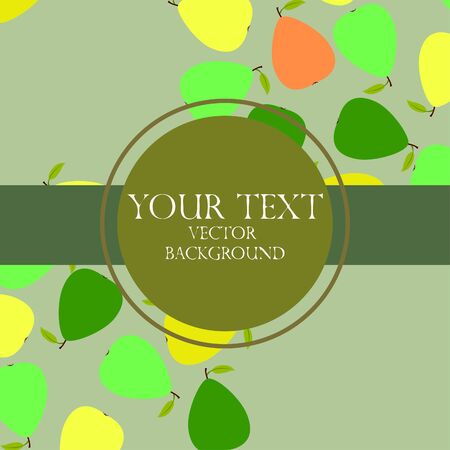 Vector illustration of a pear. Fresh cartoon organic fruit.のイラスト素材