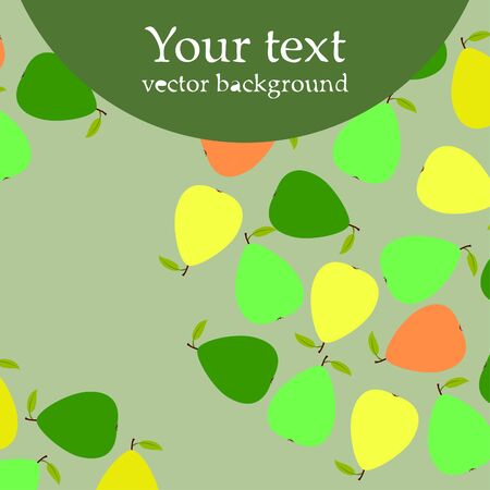 Vector illustration of a pear. Fresh cartoon organic fruit.のイラスト素材