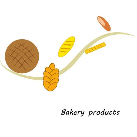vector illustration of Bakery Product Food Collectionのイラスト素材