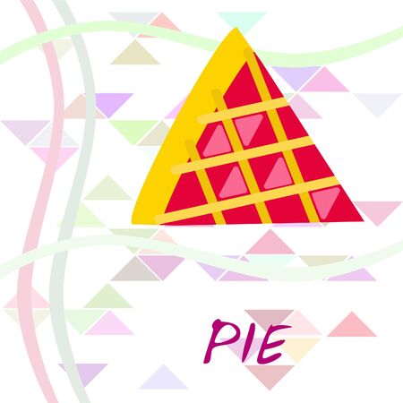 Vector homemade fruit and berry pie for christmas, thanksgiving and all kinds of holidays. Top view of baked cakeのイラスト素材