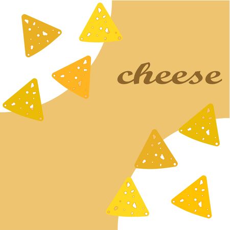 Cheese vector, appetizing cheese background, dairy product.