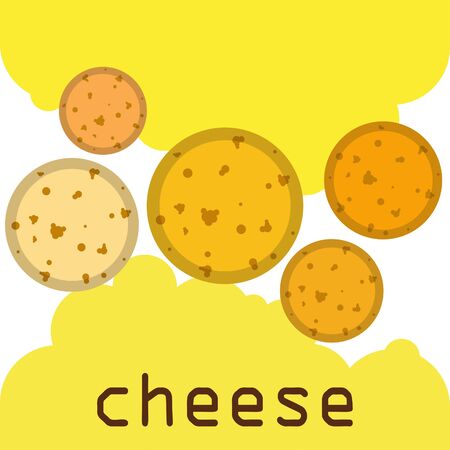 Cheese vector, appetizing cheese background, dairy product.のイラスト素材