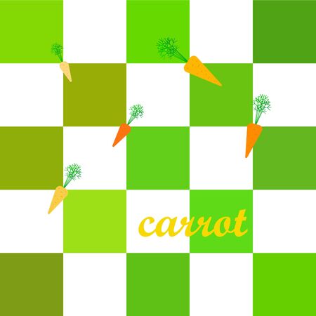 Carrot. Organic food poster. Farmer market design. Vector background.のイラスト素材