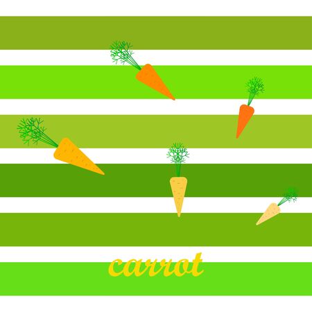 Carrot. Organic food poster. Farmer market design. Vector background.のイラスト素材