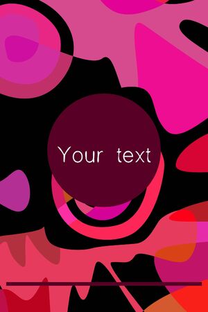 Modern brochure cover, stylish design. Abstract background of colored spots. Vector template minimalistic poster, flyer, typography art wallpaper, print, web banner.のイラスト素材