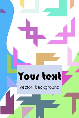 Minimal geometric vector background. Composition of geometric shapes. Cover, brochure, poster design.のイラスト素材